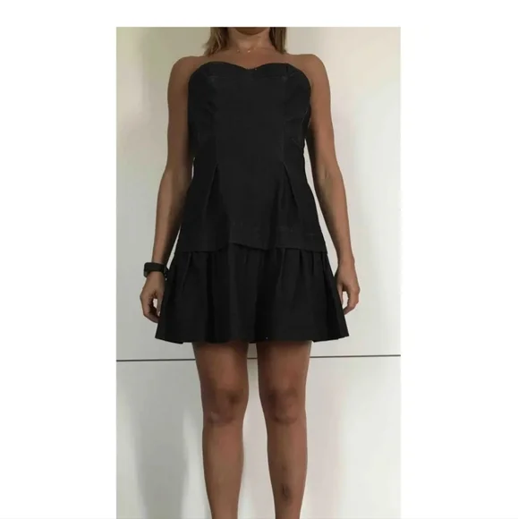 Black Strapless DressMiu MiuMini dress Size 40 Very good condition - Picture 2 of 5